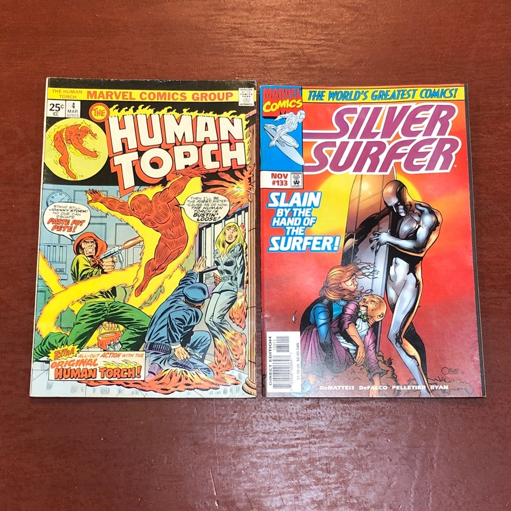 Marvel Comics Human Torch and Silver Surfer Issues